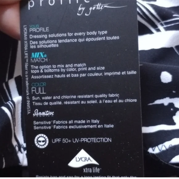 Gottex black and white tropical one piece swimsuit - Picture 3 of 13